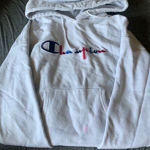 White champion hoodie